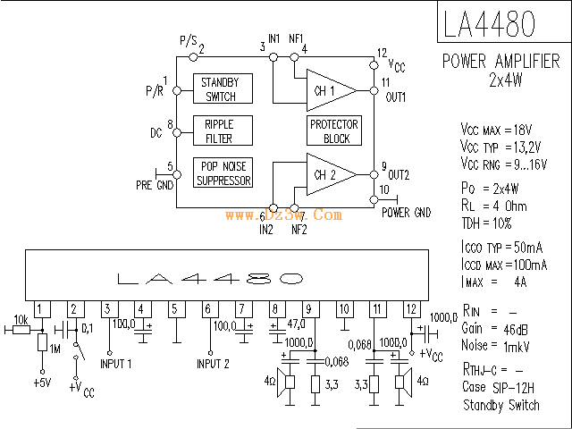 la4480功放電路圖