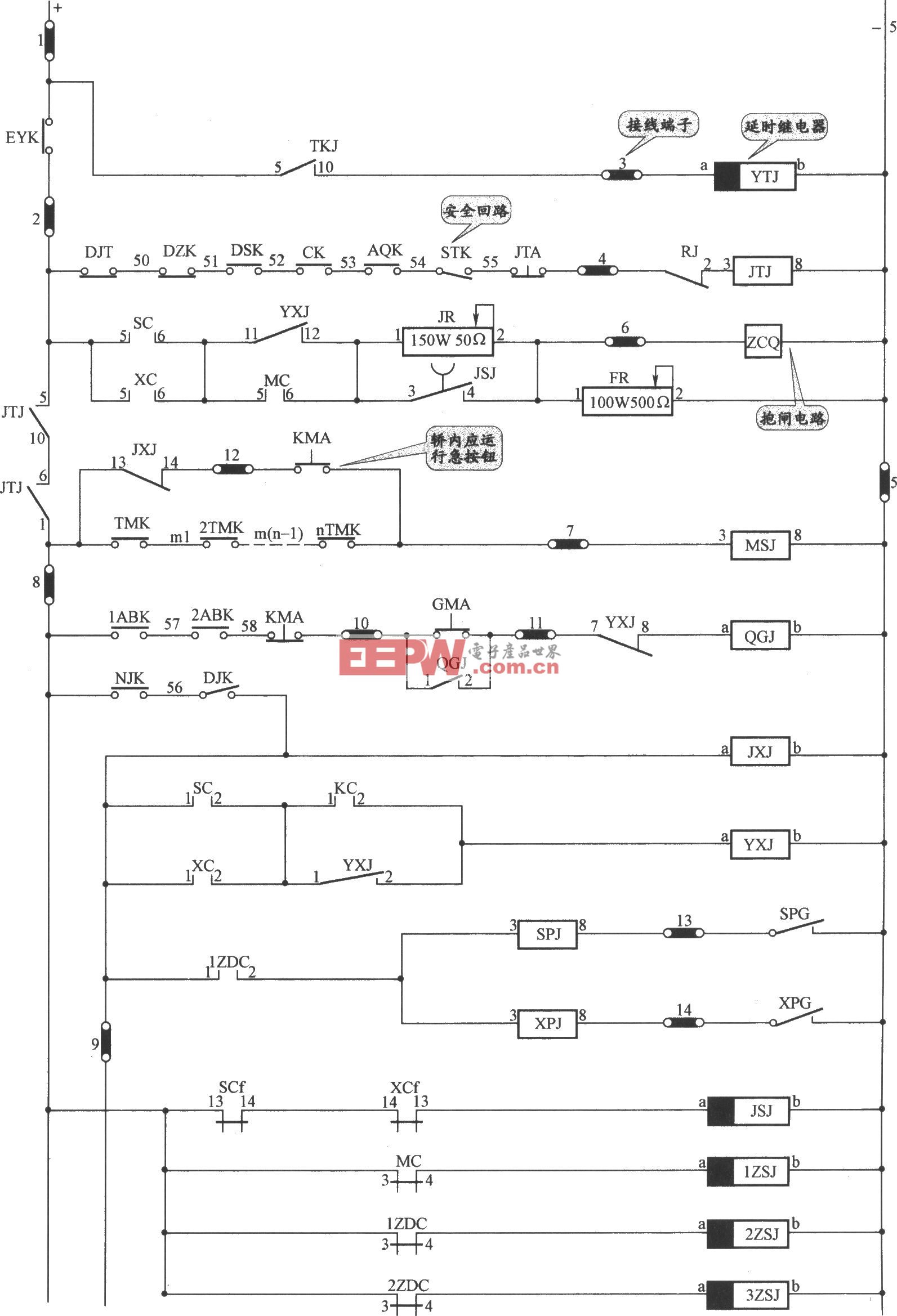 简易货梯电路图图片