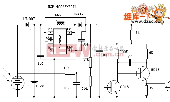 太阳能小夜灯电路图