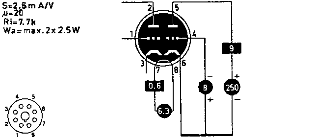 6sa7电子管参数引脚图图片