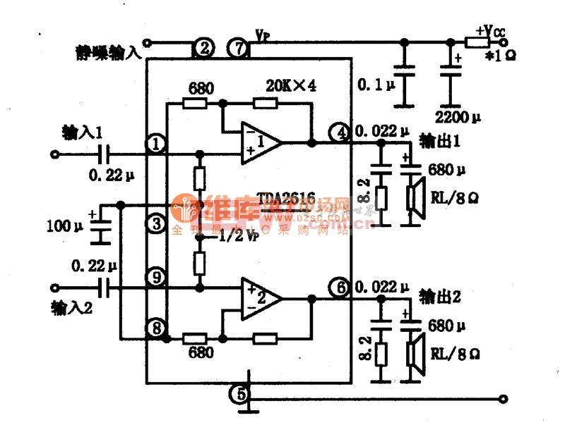 tda2616功放故障检修图片