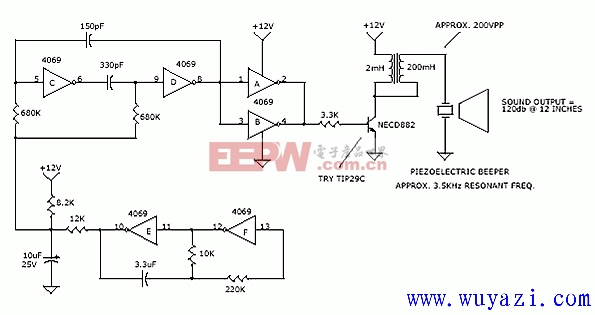 自制警笛电路图图片