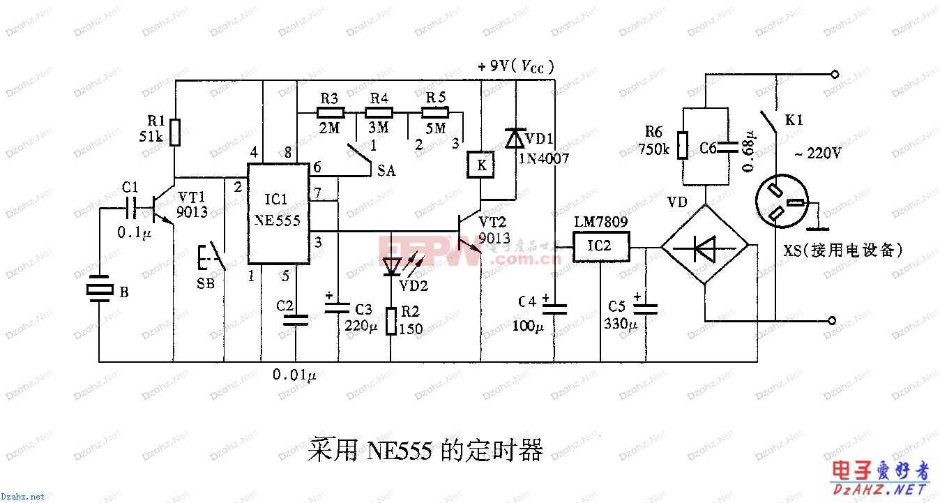 採用ne555定時器電路