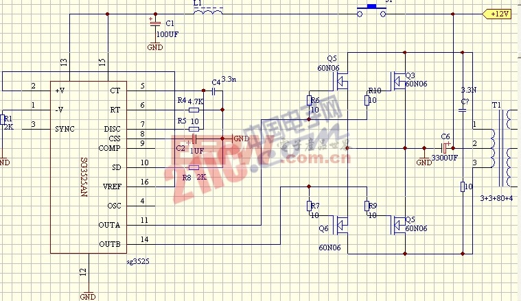 3525逆变器电路图图片