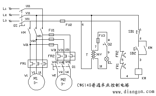 cw6280c车床接线图图片