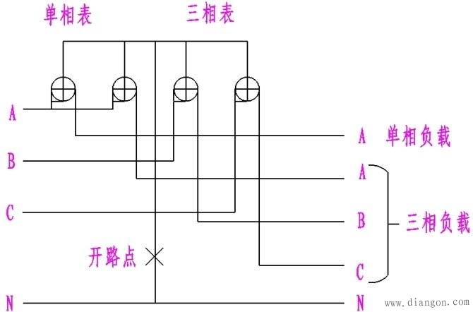 三相电最简单偷电图解图片