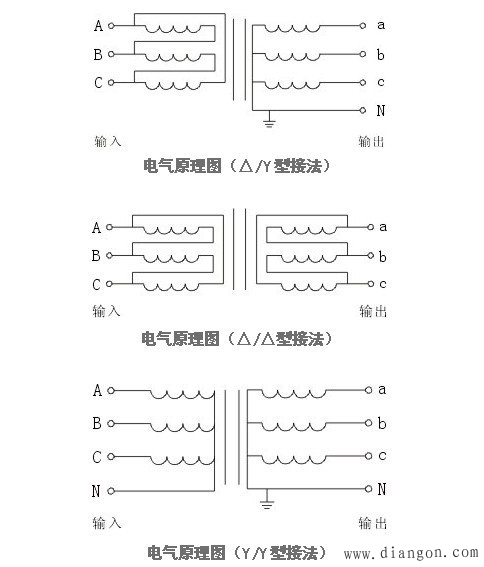 三相隔离变压器原理图图片