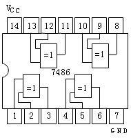 74ls86异或门电路图图片