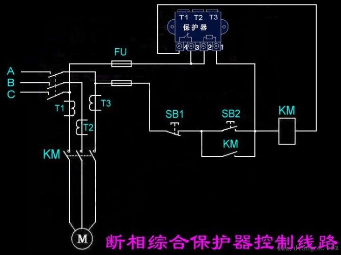 电动机保护器接线图 