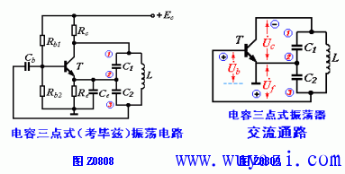 电容三点式振荡原理图图片