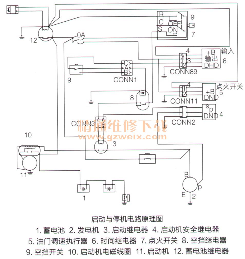 挖机发电机接线图详解图片