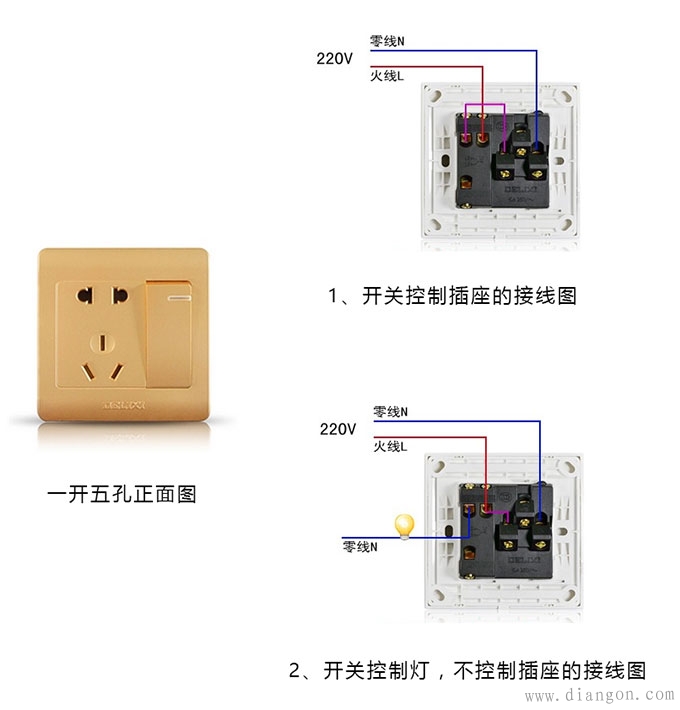 充电桩取电插座接线图图片