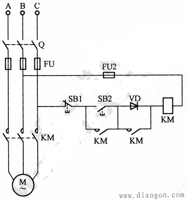 交流接触器低电压起动电动机电路原理图解解决方案华强电子网