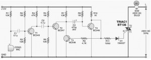 聲控燈電路圖