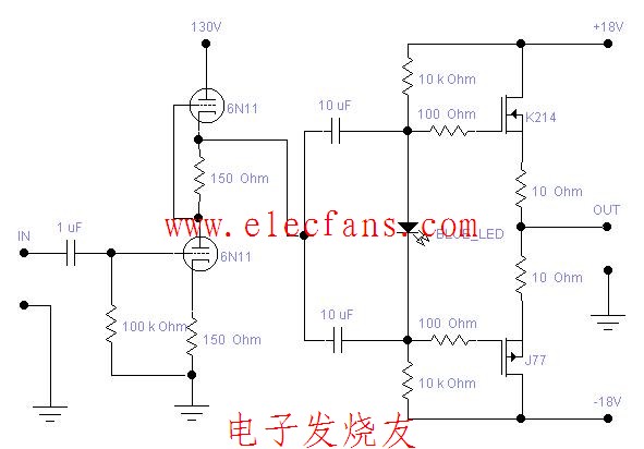 6n1电子管功放电路图图片