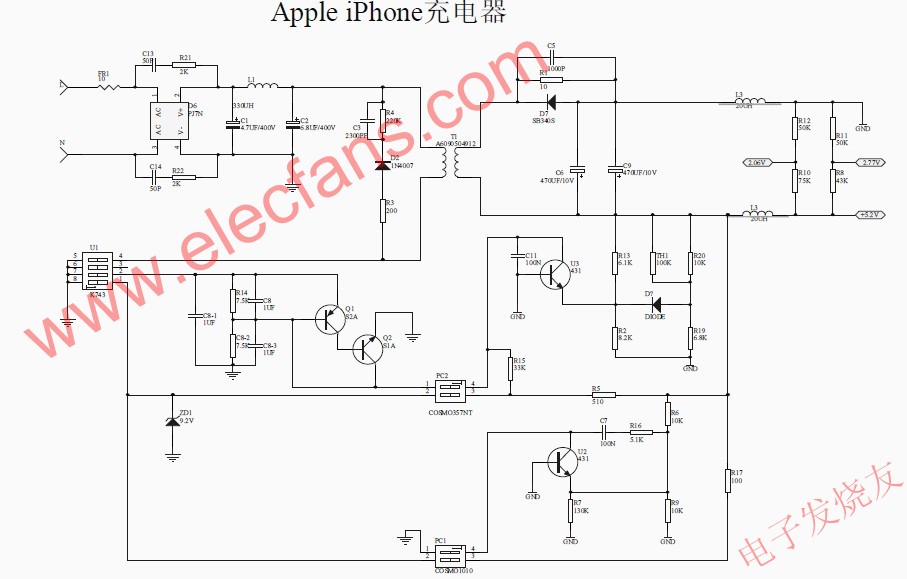 苹果充电线电路图图片
