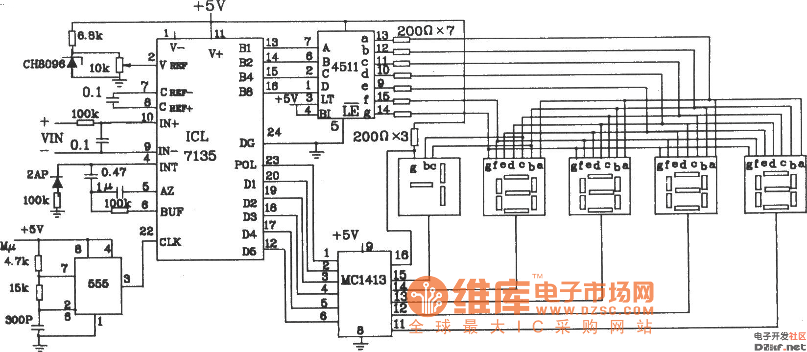 icl7135数字电压表制作图片