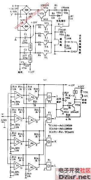 電瓶自動充電器電路圖