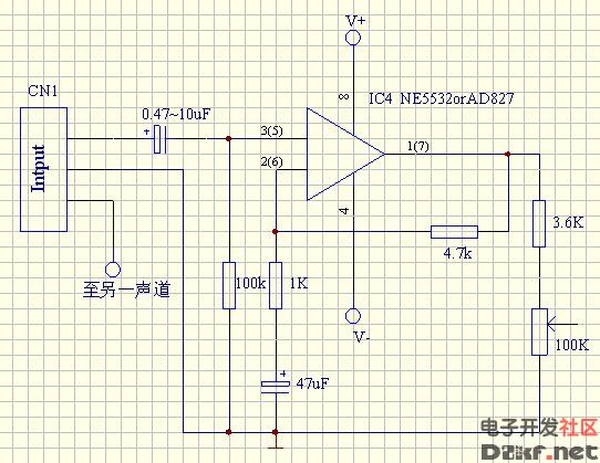 ne5532低通电路图图片