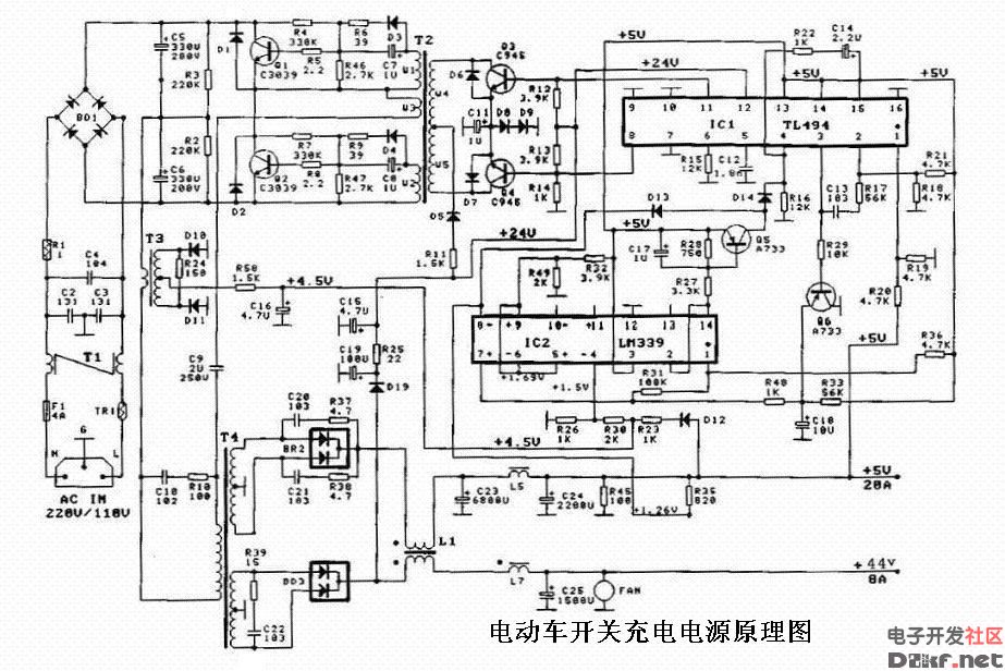 電動自行車電路和充電電路原理圖