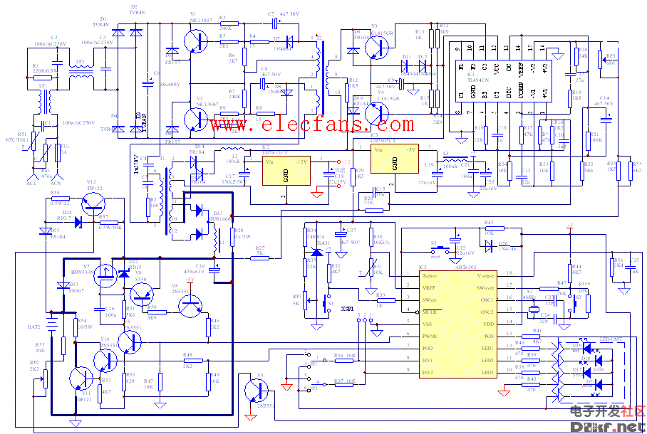 12v脉冲充电器电路图图片