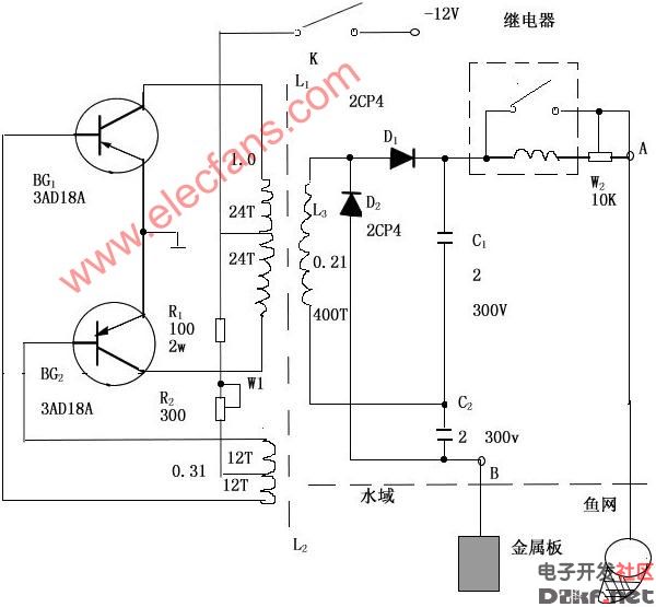 电路安装毕后用40至60w,220v的灯泡作负载,接于a,b两端