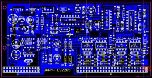 SPWM驱动板的电原理图和PCB截图
