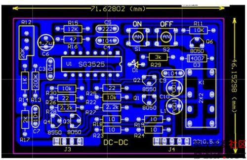 DC-DC升压驱动电路图和PCB截图