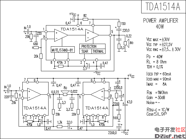 tda1514a功放电路