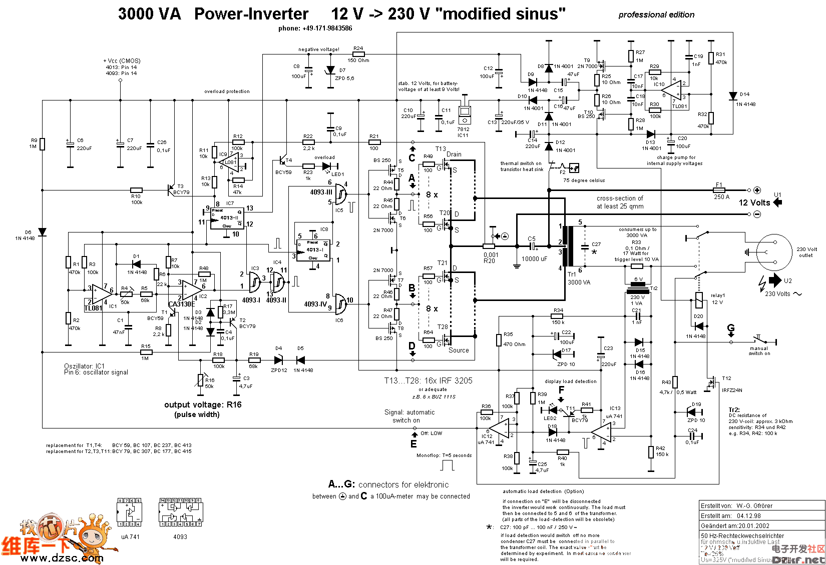 3000va逆變電源電路圖