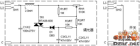 钓鱼灯控制电路图图片