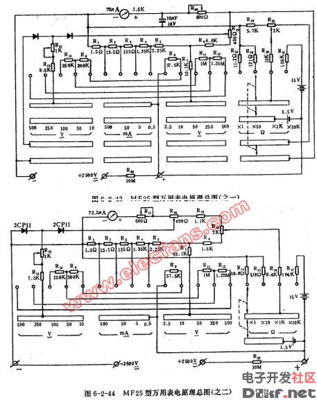 mf25型萬用表電路圖