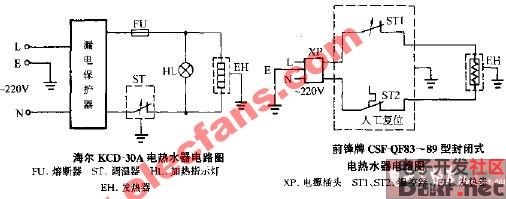 海尔kcd30a电热水器电路图