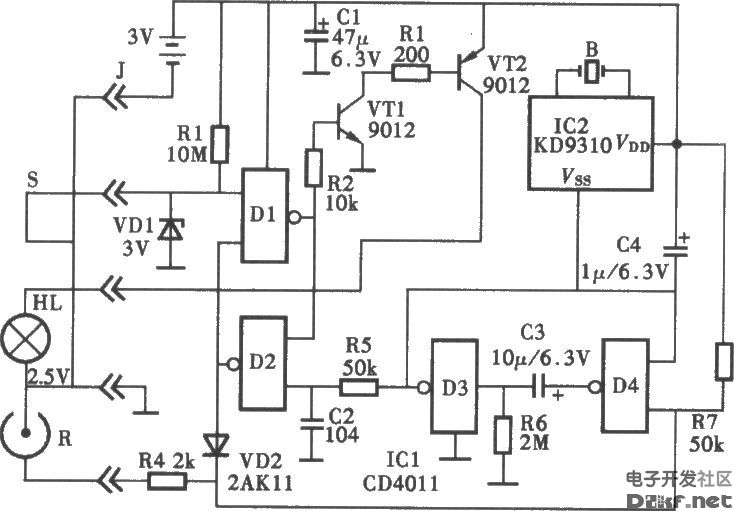 hfsstc电子蜡烛电路图图片