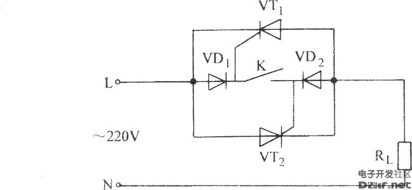 普通晶闸管借用阳极电压触发电路