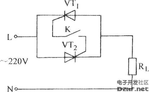普通晶闸管单线控制电路