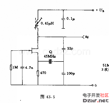 45mhz場效應管振盪器電路