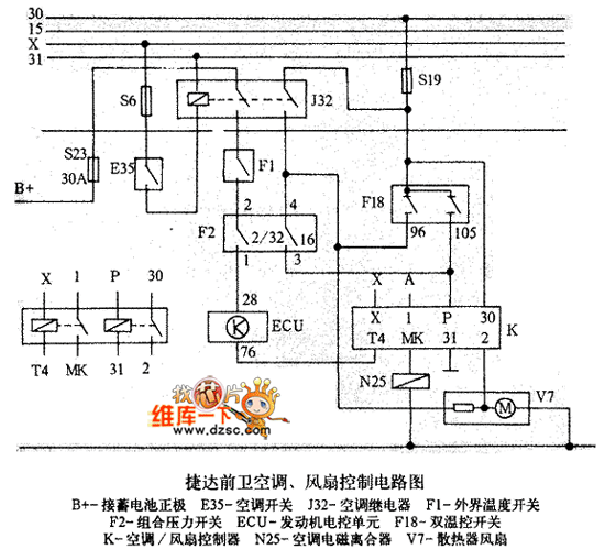 空调扇电路图图片