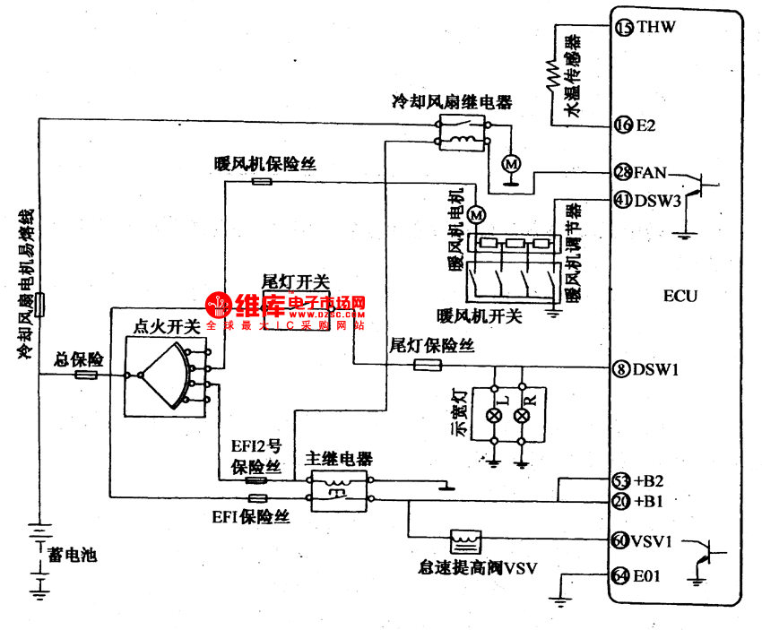 五十铃预热控制电路图图片