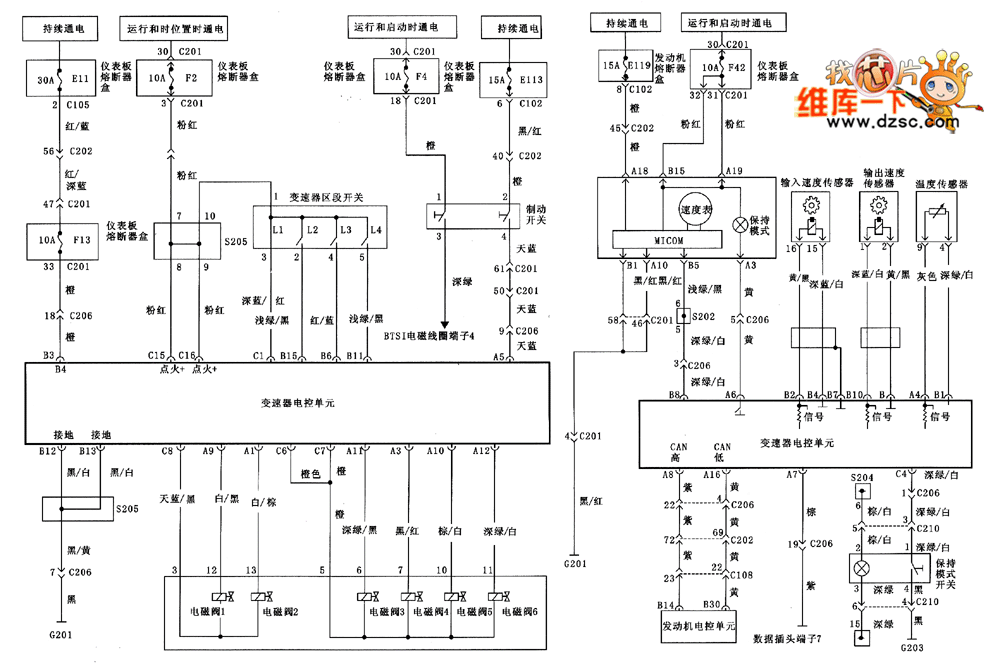 自动变速器电路图