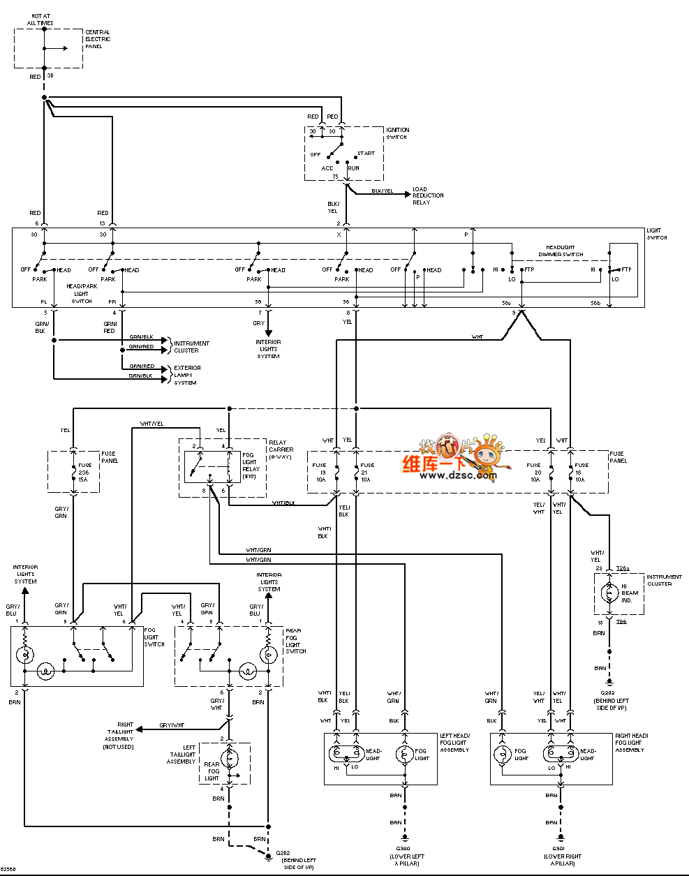 奥迪大灯电路图图片