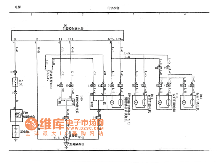 解放车门控制器电路图图片