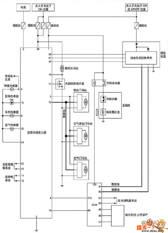 柴油车预热塞电路图图片