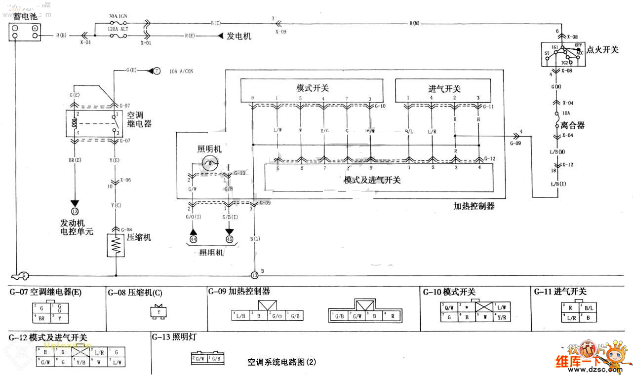 起亚k2空调电路图图片