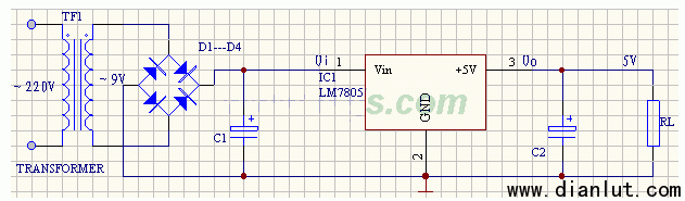 7905稳压电源电路图