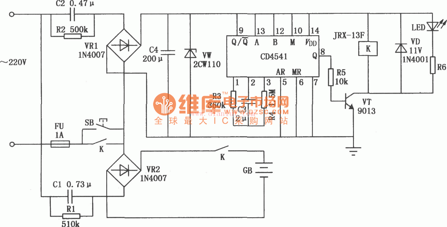 cd4541典型应用电路图图片