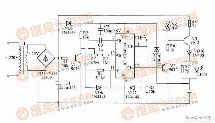 定時充電器電路圖(二)