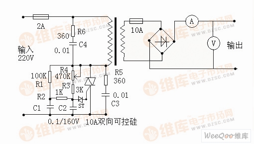 摩托车用电瓶充电器电路图