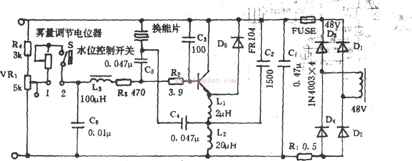 超声波加湿器电路图图片