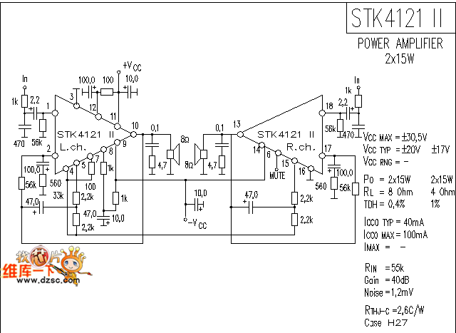 索尼stk4152电路图图片